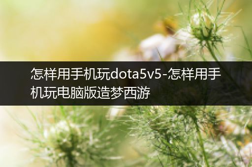 怎样用手机玩dota5v5-怎样用手机玩电脑版造梦西游