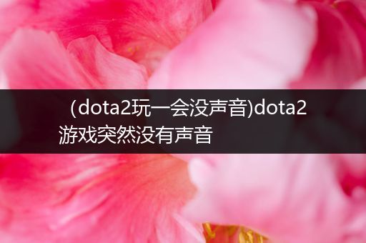 （dota2玩一会没声音)dota2游戏突然没有声音