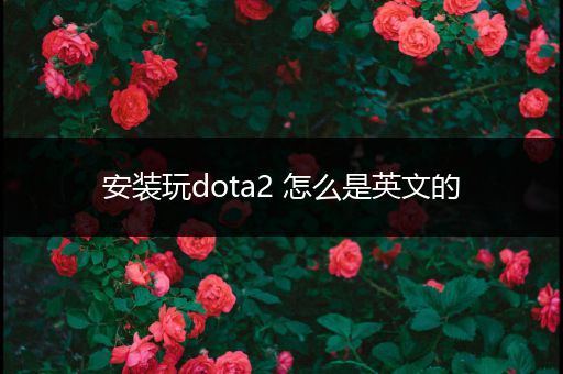 安装玩dota2 怎么是英文的