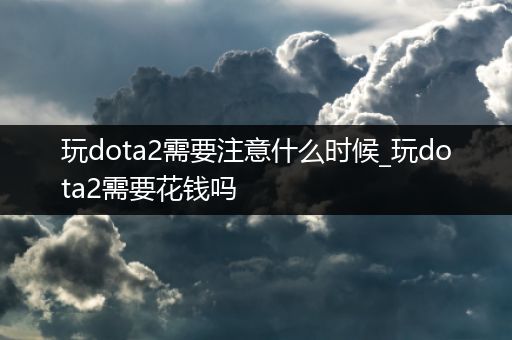 玩dota2需要注意什么时候_玩dota2需要花钱吗