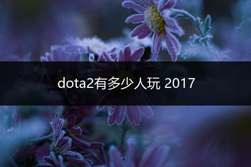 dota2有多少人玩 2017