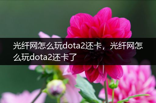 光纤网怎么玩dota2还卡，光纤网怎么玩dota2还卡了