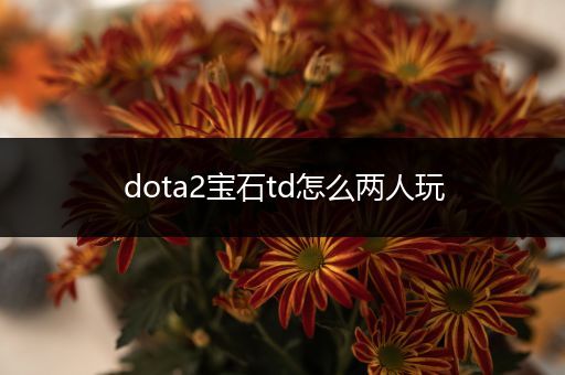 dota2宝石td怎么两人玩