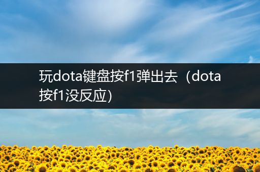 玩dota键盘按f1弹出去（dota按f1没反应）