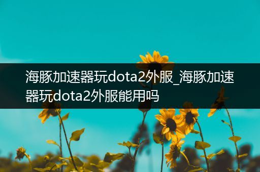 海豚加速器玩dota2外服_海豚加速器玩dota2外服能用吗