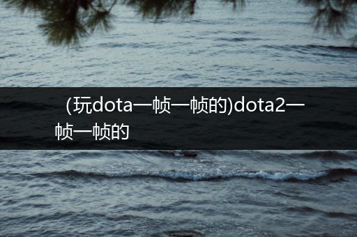 （玩dota一帧一帧的)dota2一帧一帧的