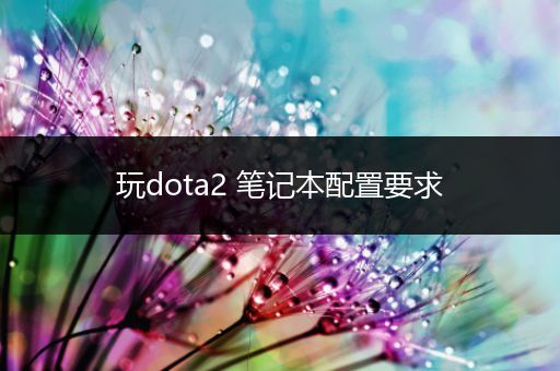 玩dota2 笔记本配置要求