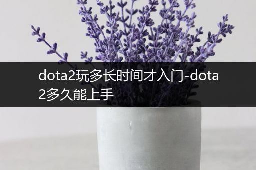dota2玩多长时间才入门-dota2多久能上手