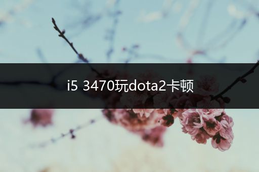 i5 3470玩dota2卡顿