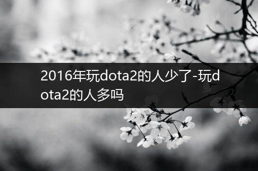 2016年玩dota2的人少了-玩dota2的人多吗