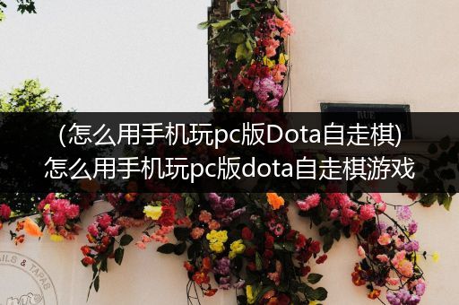 （怎么用手机玩pc版Dota自走棋)怎么用手机玩pc版dota自走棋游戏