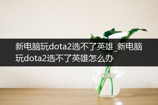 新电脑玩dota2选不了英雄_新电脑玩dota2选不了英雄怎么办