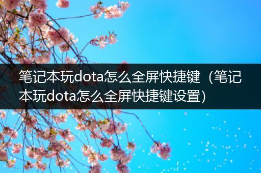 笔记本玩dota怎么全屏快捷键（笔记本玩dota怎么全屏快捷键设置）