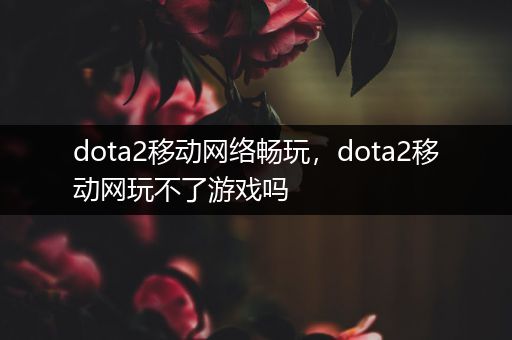 dota2移动网络畅玩，dota2移动网玩不了游戏吗