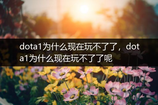 dota1为什么现在玩不了了，dota1为什么现在玩不了了呢