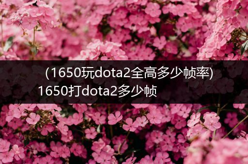 （1650玩dota2全高多少帧率)1650打dota2多少帧