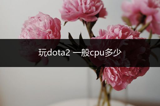玩dota2 一般cpu多少