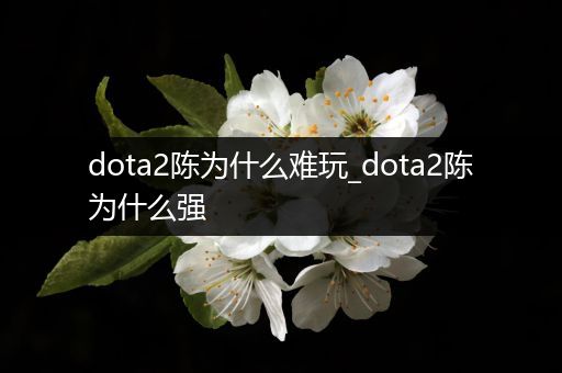 dota2陈为什么难玩_dota2陈为什么强