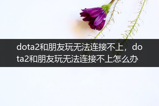 dota2和朋友玩无法连接不上，dota2和朋友玩无法连接不上怎么办