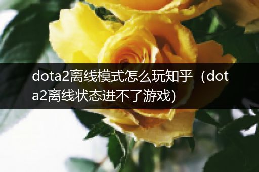 dota2离线模式怎么玩知乎（dota2离线状态进不了游戏）