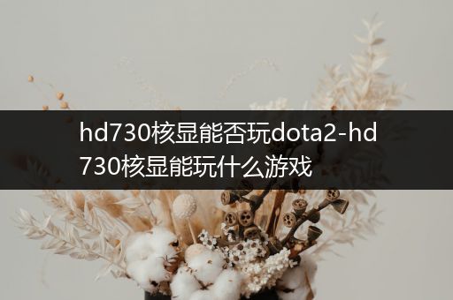 hd730核显能否玩dota2-hd730核显能玩什么游戏