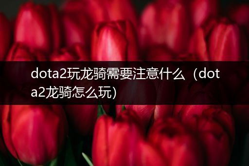 dota2玩龙骑需要注意什么（dota2龙骑怎么玩）