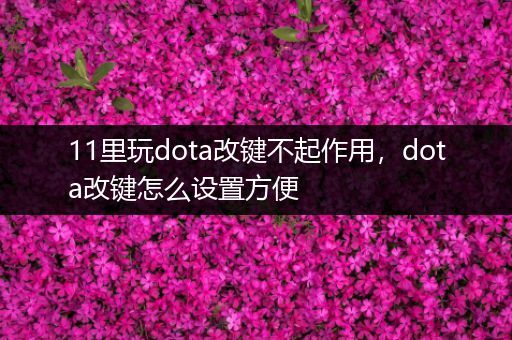 11里玩dota改键不起作用，dota改键怎么设置方便