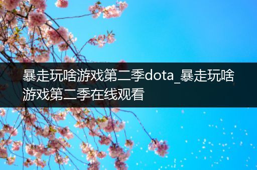 暴走玩啥游戏第二季dota_暴走玩啥游戏第二季在线观看