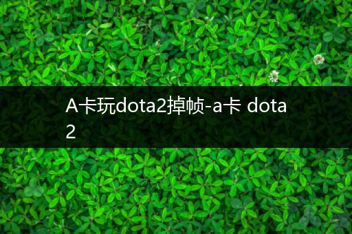A卡玩dota2掉帧-a卡 dota2