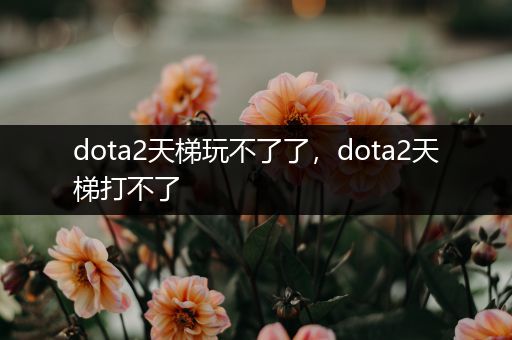 dota2天梯玩不了了，dota2天梯打不了