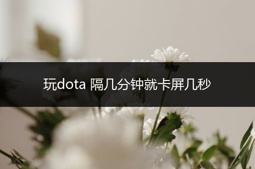 玩dota 隔几分钟就卡屏几秒