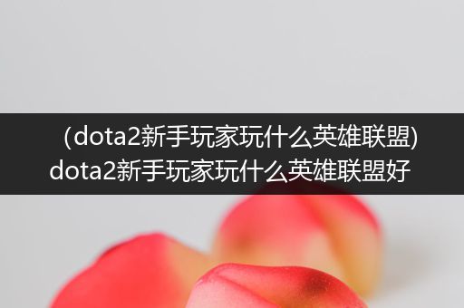 （dota2新手玩家玩什么英雄联盟)dota2新手玩家玩什么英雄联盟好