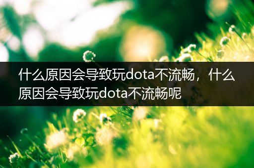 什么原因会导致玩dota不流畅，什么原因会导致玩dota不流畅呢