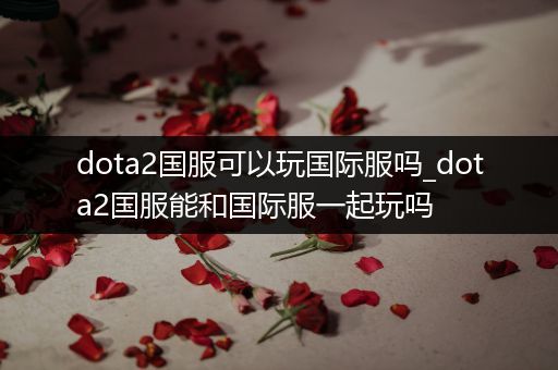 dota2国服可以玩国际服吗_dota2国服能和国际服一起玩吗