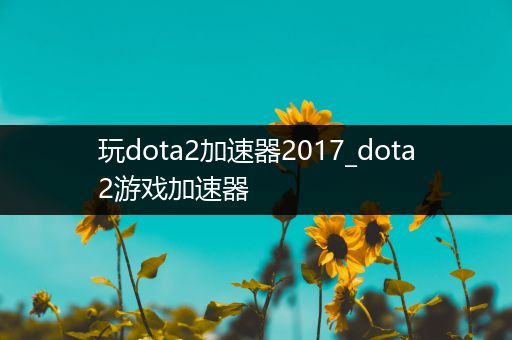 玩dota2加速器2017_dota2游戏加速器