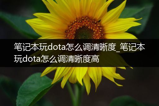 笔记本玩dota怎么调清晰度_笔记本玩dota怎么调清晰度高