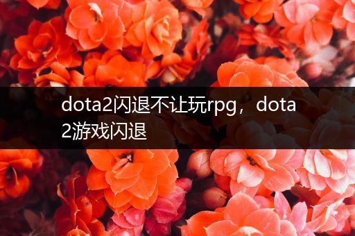 dota2闪退不让玩rpg，dota2游戏闪退