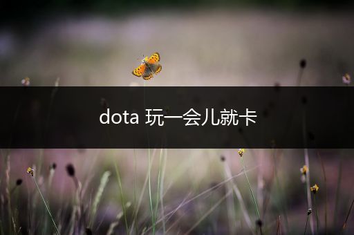 dota 玩一会儿就卡