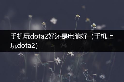 手机玩dota2好还是电脑好（手机上玩dota2）