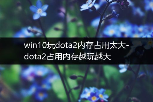 win10玩dota2内存占用太大-dota2占用内存越玩越大