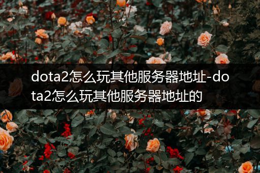 dota2怎么玩其他服务器地址-dota2怎么玩其他服务器地址的