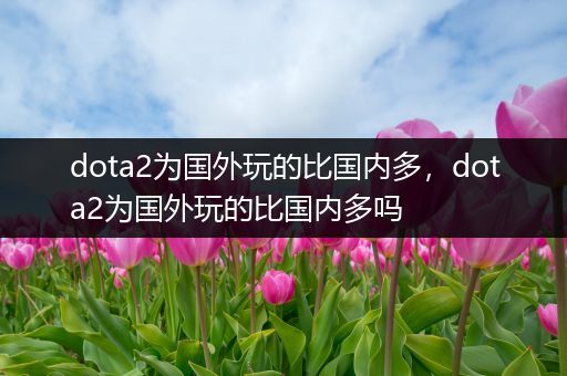 dota2为国外玩的比国内多，dota2为国外玩的比国内多吗