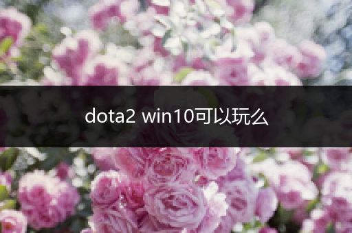 dota2 win10可以玩么