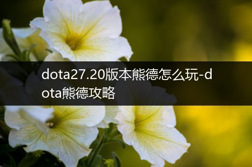 dota27.20版本熊德怎么玩-dota熊德攻略
