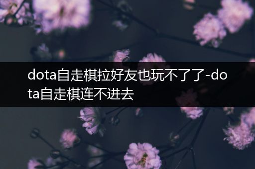dota自走棋拉好友也玩不了了-dota自走棋连不进去