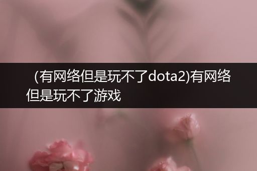 （有网络但是玩不了dota2)有网络但是玩不了游戏