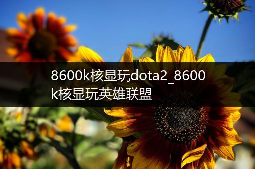 8600k核显玩dota2_8600k核显玩英雄联盟