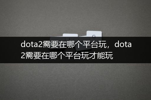 dota2需要在哪个平台玩，dota2需要在哪个平台玩才能玩