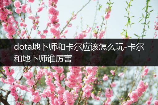 dota地卜师和卡尔应该怎么玩-卡尔和地卜师谁厉害