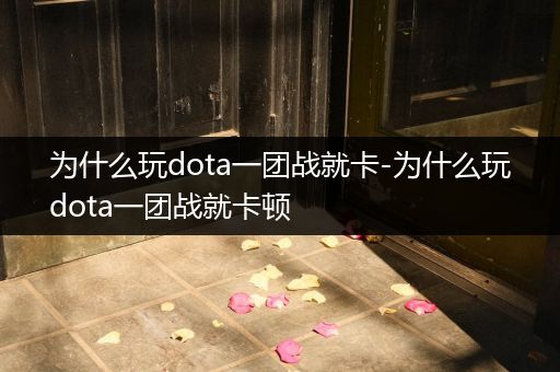 为什么玩dota一团战就卡-为什么玩dota一团战就卡顿